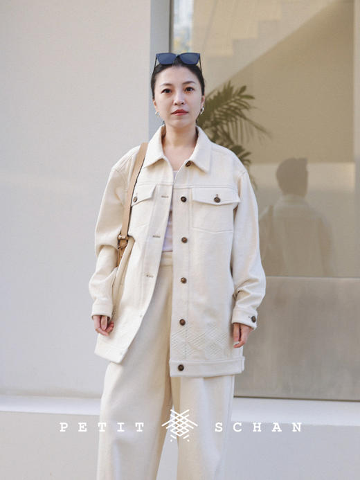PETIT SCHAN小闪 CLO#209 pure joy 清欢 日本进口天然棉粗斜纹牛仔外套 商品图3