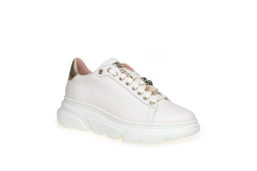 豪麟名鞋STOKTON女装牛皮革时尚老爹鞋S875X白色 商品图0