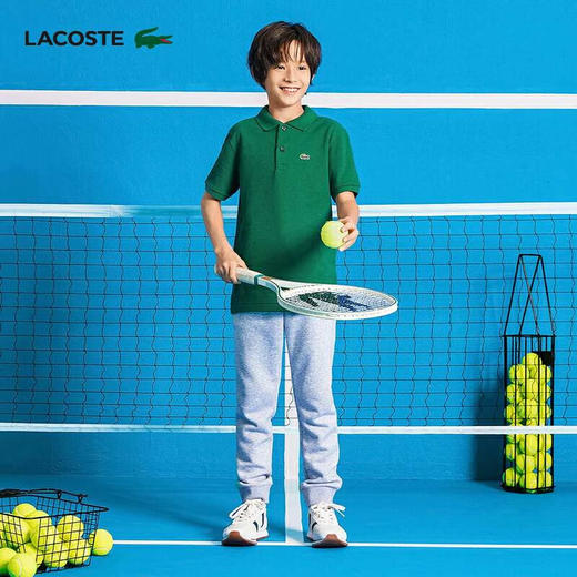 Lacoste法国鳄鱼童装新款简约纯色短袖Polo衫PJ2909-98 商品图8