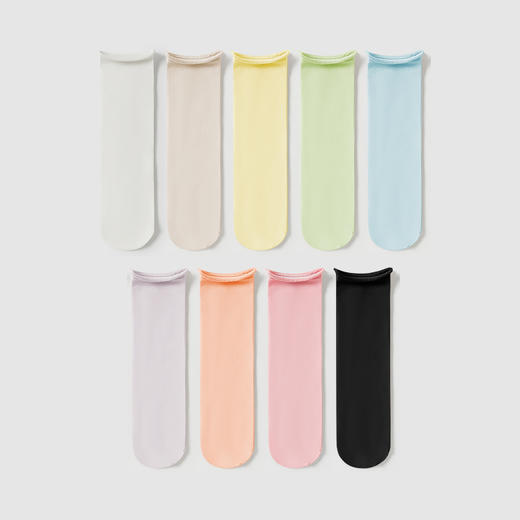 都市丽人时尚系列中筒袜女精梳棉袜子薄款中筒袜LC4EA5 商品图1