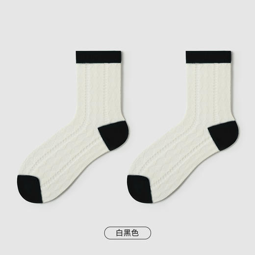 都市丽人时尚系列中筒袜女精梳棉袜子薄款中筒袜LC4EA3 商品图2