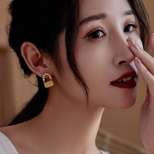 Manreya玛芮雅“时尚巴黎”淡水珍珠耳饰法式小众复古 商品图7