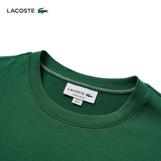Lacoste法国鳄鱼男装新款简约休闲纯色圆领短袖T恤TH3838-98 商品图9