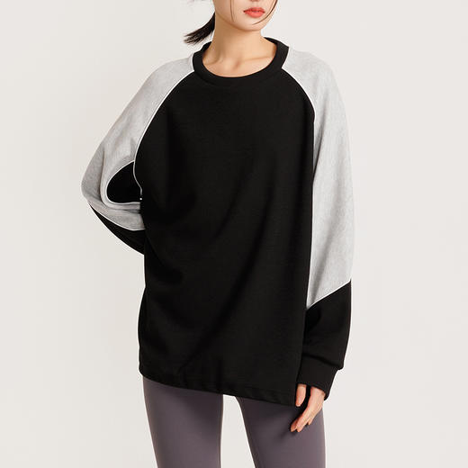 weyo女装机能风圆领衫撞色拼接卫衣880011 商品图1
