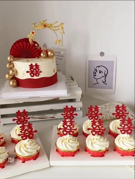 【三款】订婚组合蛋糕（包含六个纸杯） 商品图0
