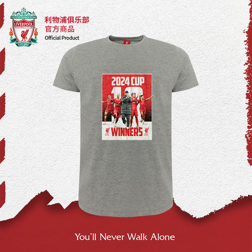利物浦俱乐部官方商品 | 联赛杯夺冠纪念T恤时尚运动球迷夏季短袖 商品图0