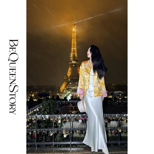 BeQueenStory【流光曲线】时尚轻奢设计感气质百搭醋酸半身裙春夏 商品图3