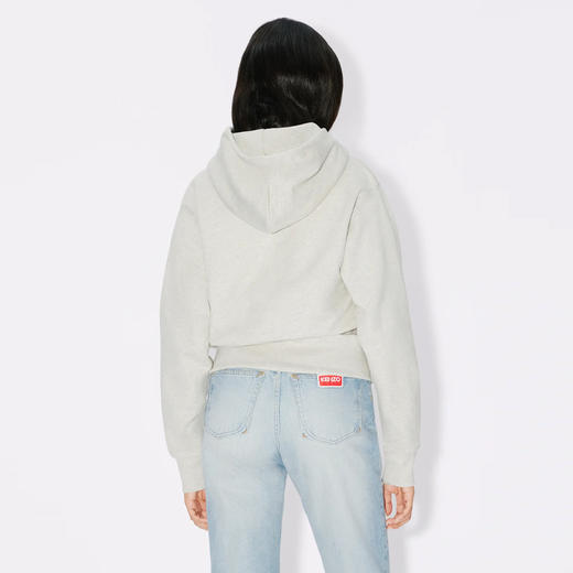 KENZO 高田贤三 女士大海棠花徽标印花连帽卫衣 灰色 FD62 SW063 4ME 93 商品图2