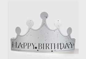 银色皇冠生日帽