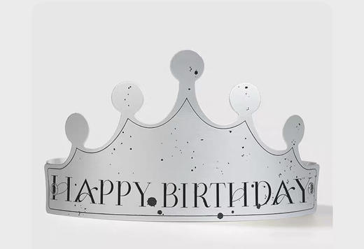 银色皇冠生日帽 商品图0