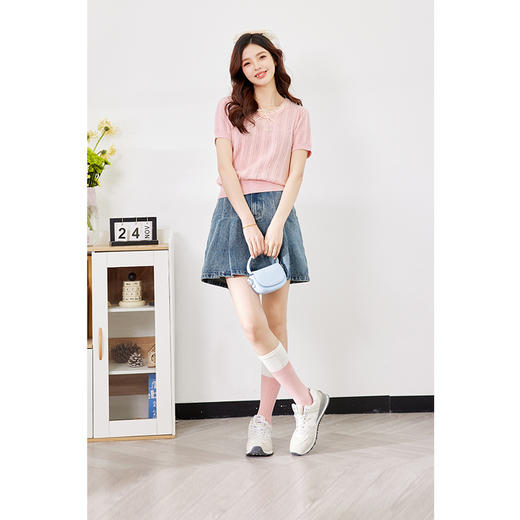 【严选】诗凡黎春领口精致丝带装饰套头毛衫SF3130621 商品图1