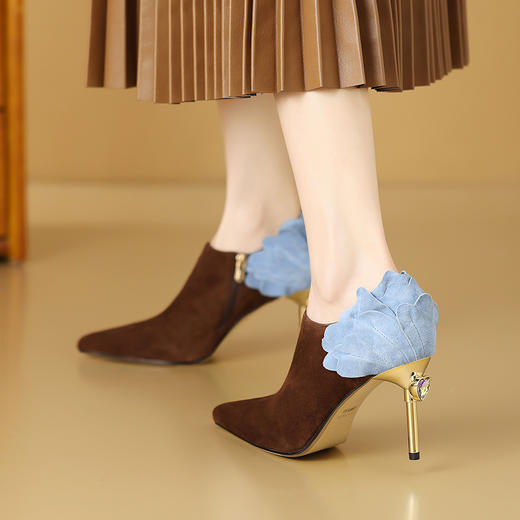 【预售5天】春季新款，时尚内防水台高跟深口花朵单鞋CX09-7 商品图4