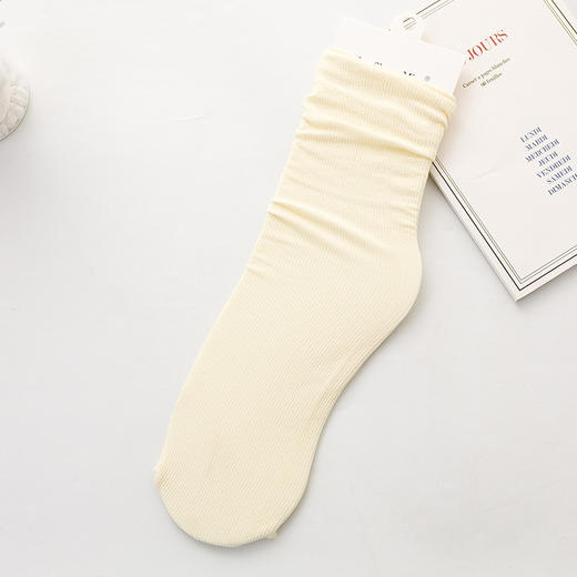 夏季薄款【袜子女袜冰冰袜 天鹅绒冰丝袜】中筒日系堆堆袜 轻薄舒适 ins潮搭长袜 商品图7