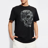 ALEXANDER MCQUEEN 亚历山大.麦昆 男士骷髅徽标印花棉质圆领短袖T恤 黑色 776288 QTAAH 0520 商品缩略图1