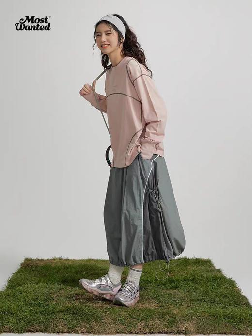 mostwantedlab彩虹/M2412002/春彩虹山脉户外梭织运动拼色多口袋松紧半身裙 商品图1