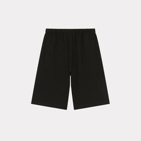 KENZO 高田贤三 男士棉质小海棠花徽章刺绣休闲短裤 黑色 FC65 PA794 4MF 99J