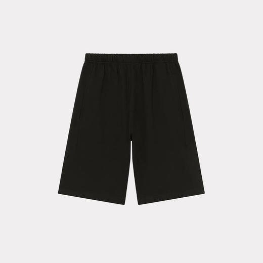 KENZO 高田贤三 男士棉质小海棠花徽章刺绣休闲短裤 黑色 FC65 PA794 4MF 99J 商品图0
