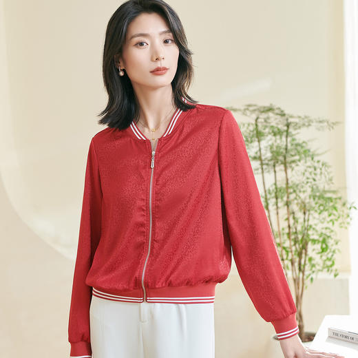 剩S/M 「云白逸风」棒球服短外套 2026春季新款高级感气质减龄棒球服拉链外套0886 商品图6