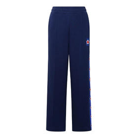 KENZO 高田贤三 男士小海棠花徽章刺绣棉质休闲裤 蓝色 FD62 PA714 4MF 77