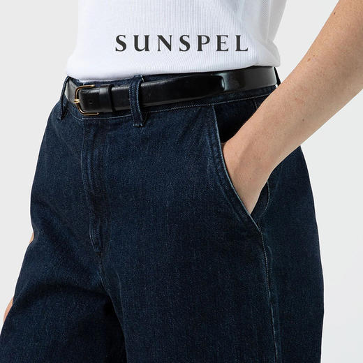 SUNSPEL女士经典款13盎司日本水洗牛仔布锥形牛仔裤 商品图3