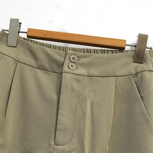 VIVIAN LIU薇薇安刘R2415003春女装新款后腰松紧斜插兜直筒裤 商品图2