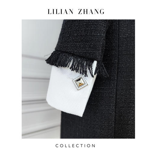 C系列——定制——都市力量——永恒经典—— 流苏饰边修身连衣裙 2305042 商品图3