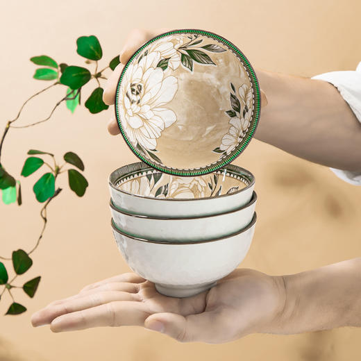 「山茶花餐具礼盒」网红陶瓷餐具 套碗碗筷套装礼盒装开业活动实用伴手礼小礼品餐饮用具 商品图3