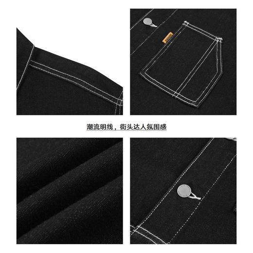 gxg.jeans男装秋季夹克男潮流翻领休闲牛仔夹克外套 商品图3