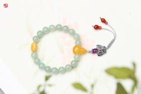 天然翡翠十八子手串