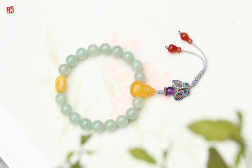 天然翡翠十八子手串 商品图0