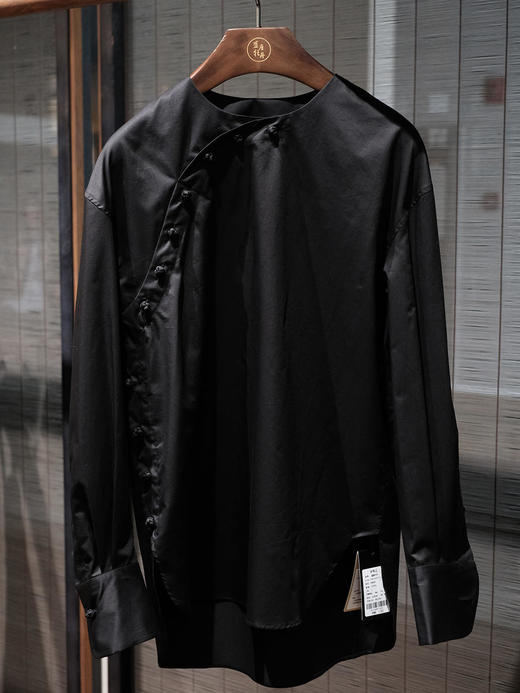 盛唐牡丹|玺越新中式衬衫-黑色 商品图0