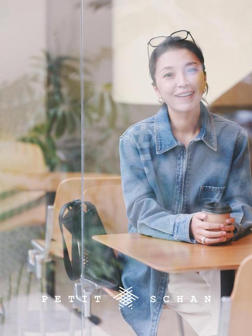 PETIT SCHAN小闪 CLO#204 MilkBeer 奶啤 土耳其牛仔六芒星logo宽松外套女春秋廓形直筒丹宁衬衫 商品图1