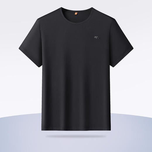 【90%桑蚕丝】【新款DWP】大依优型大码高品质短袖T恤圆领加肥加大男士大号弹力透气舒适半袖夏装 商品图1