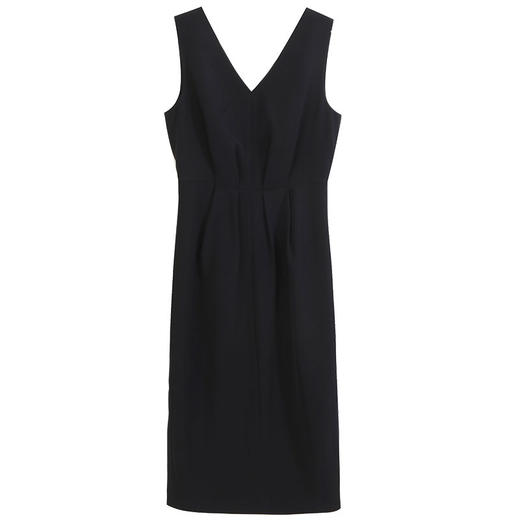 玳莎收腰式V领背心裙2024年春季新款简约设计感修身中长款连衣裙  EA35001 商品图4