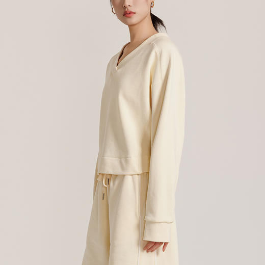 weyo女装V领插肩袖版短款上衣休闲卫衣880013 商品图3