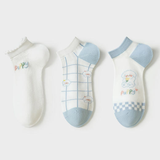 都市丽人休闲系列船袜女精梳棉袜子中厚船袜LC4DD5 商品图1