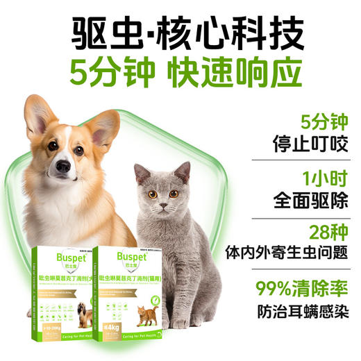 【爱沃克同效】巴士宠吡虫啉莫昔克丁3支装 体内外同驱虫 线下专供 乱价包退【5送2，10送5】 商品图4