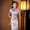 夏季新款，年轻款女复古日常妈妈装小个子连衣裙中长款改良旗袍GSJ-812 商品缩略图1