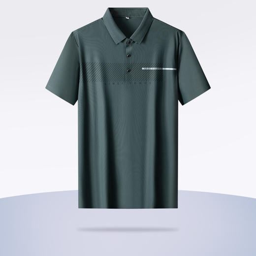 【冰丝高弹】【新款DKP】大依优型大码短袖POLO衫冰丝高弹加肥加大男装大号大码上衣男士绅士商务休闲半袖夏季 商品图1