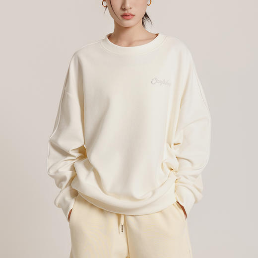 weyo大落肩拼接撞色线迹女宽松圆领卫衣880010 商品图1