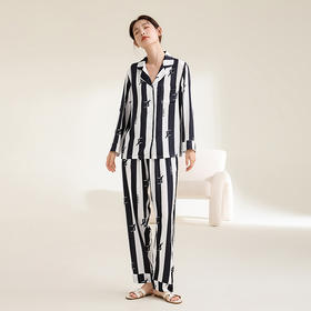 康妮雅女式长袖长裤开襟套装