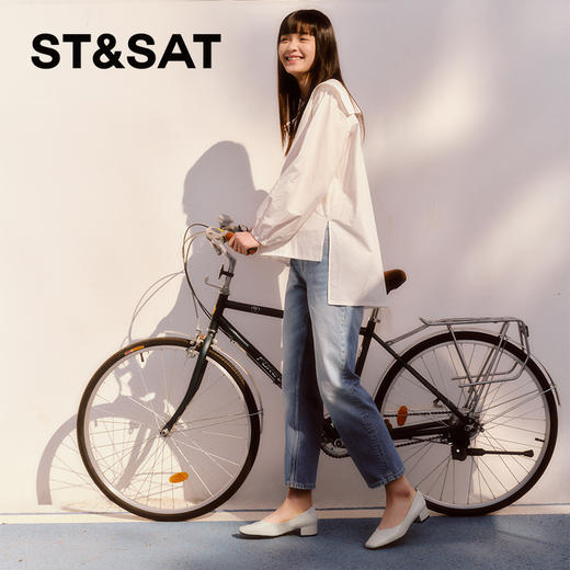 星期六经典通勤方头粗跟鞋SSC111130V 商品图2