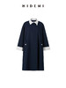 HIDEMI 简约设计感撞色翻边廓形拼接翻驳领长风衣 商品缩略图8