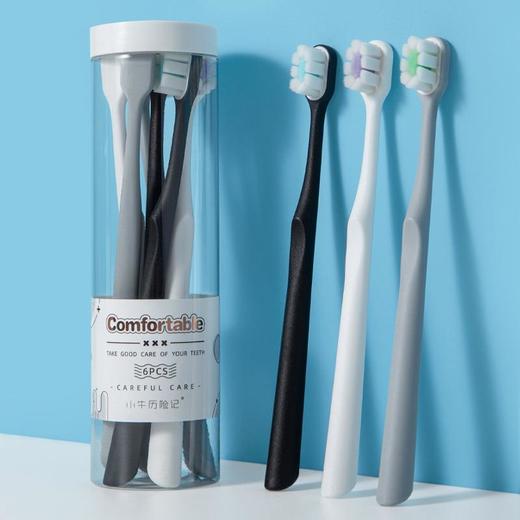 轻奢·小牛历险记 新一代扬州万根毛牙刷软毛家用桶装6支成人装 商品图0