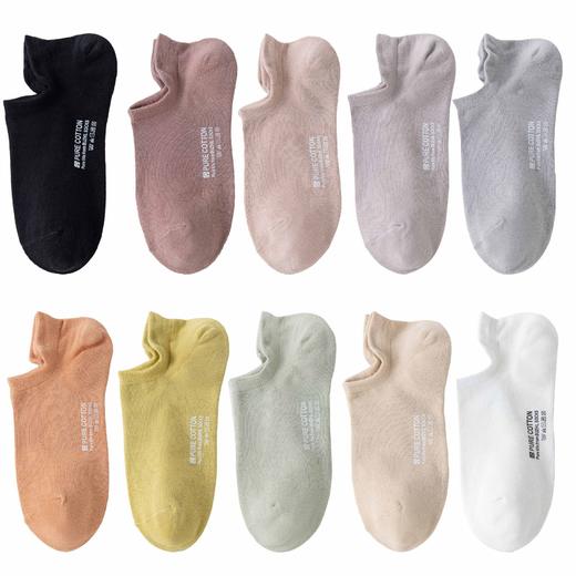 夏季薄款【5双装 不掉跟船袜女 全棉浅口】防臭纯棉百棉袜子女短袜 商品图4