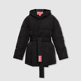 KENZO 高田贤三 女士绗缝连帽羽绒服 黑色 FD62 OU115 9NE 99