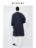 HIDEMI 简约设计感撞色翻边廓形拼接翻驳领长风衣 商品缩略图7