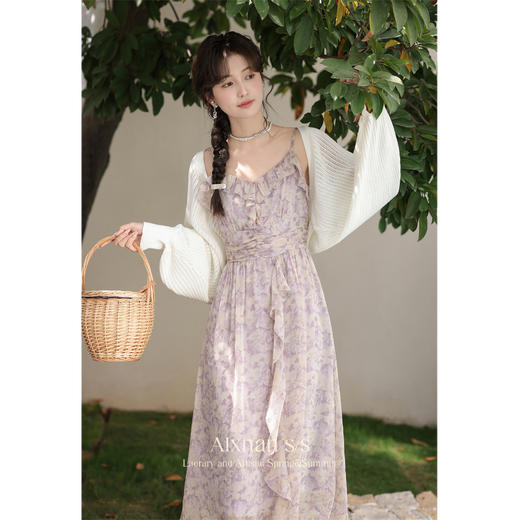 【6折秒杀】鹿向南《优雅甜茶》初春碎花连衣裙L33875 商品图2