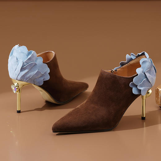 【预售5天】春季新款，时尚内防水台高跟深口花朵单鞋CX09-7 商品图6