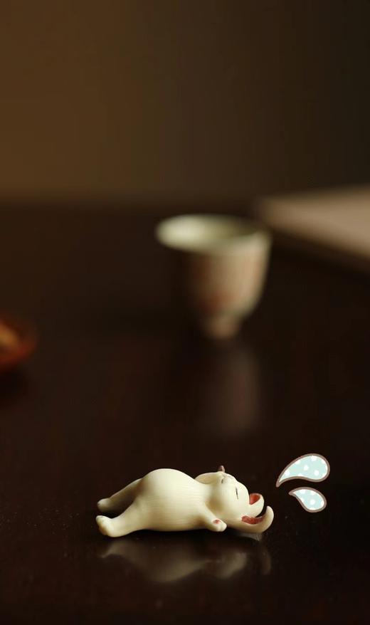 躺平兔°鹿角茶宠/摆件/把玩件 商品图1